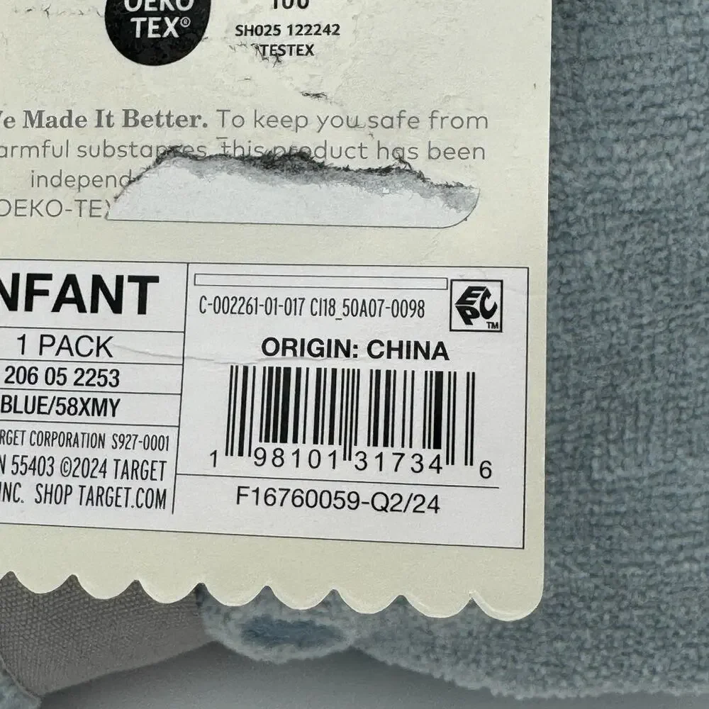 Cloud Island Baby Hooded Towel Blue: Cotton‎ Terry, Animal Pattern, 30